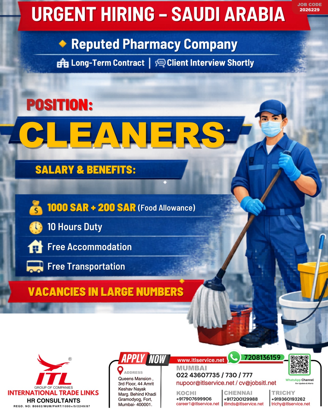 Urgent Hiring for Saudi Arabia