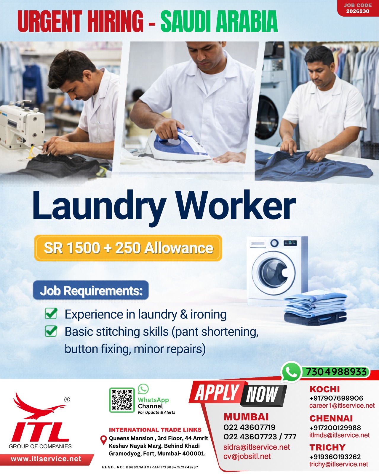 Urgent Hiring for Saudi Arabia