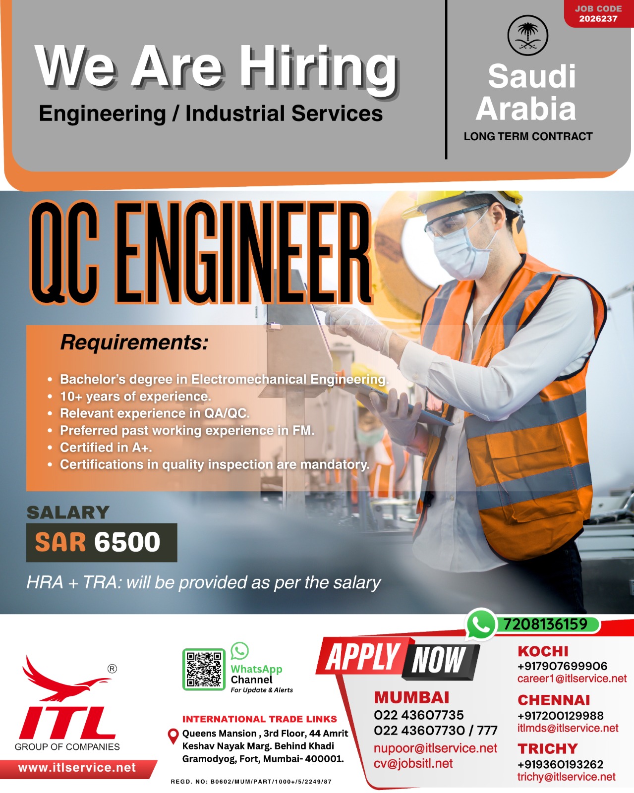 Urgent Hiring for Saudi Arabia