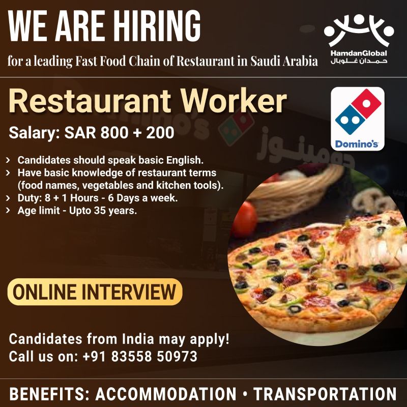 Urgent Hiring for Saudi Arabia