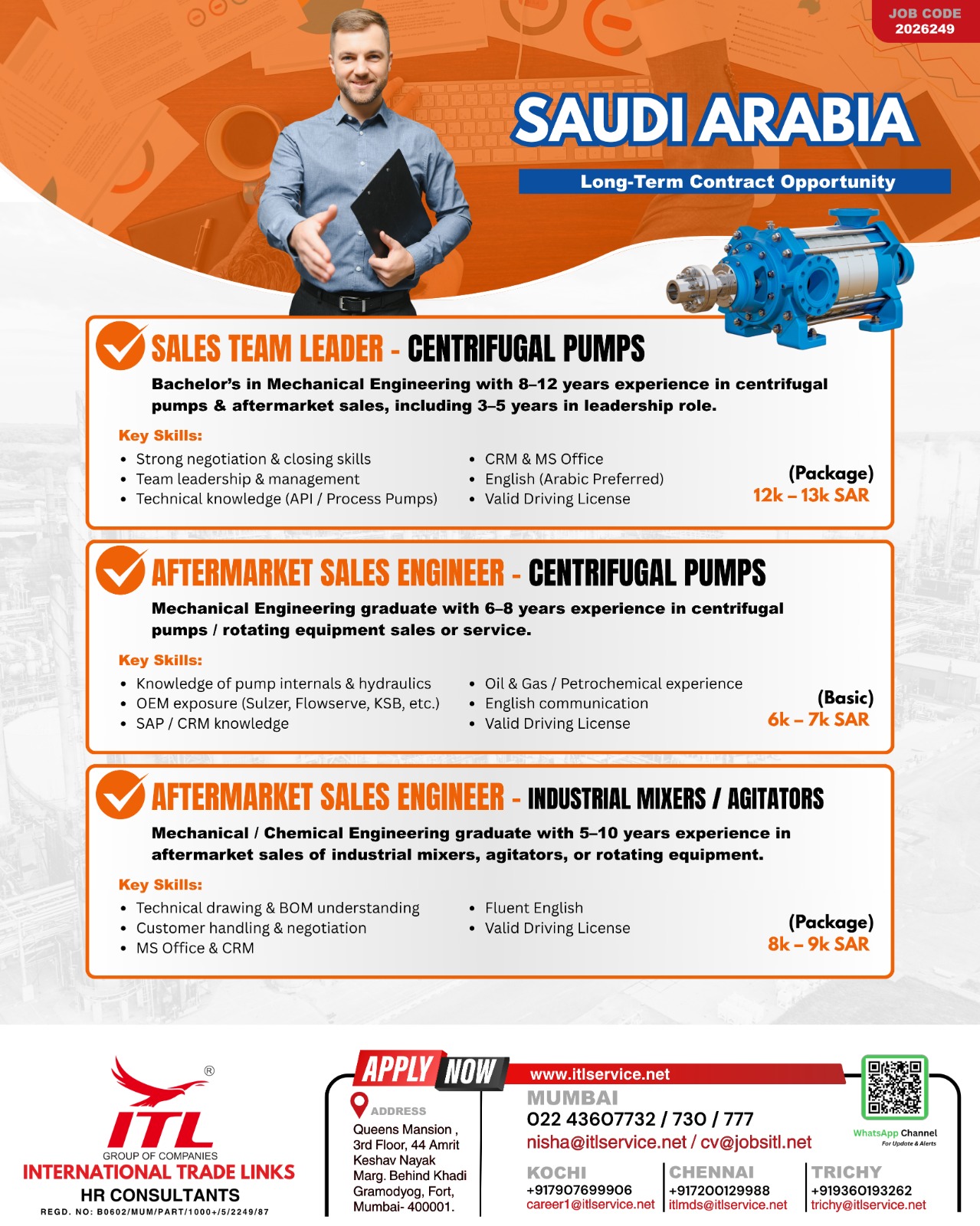 Urgent Hiring for Saudi Arabia