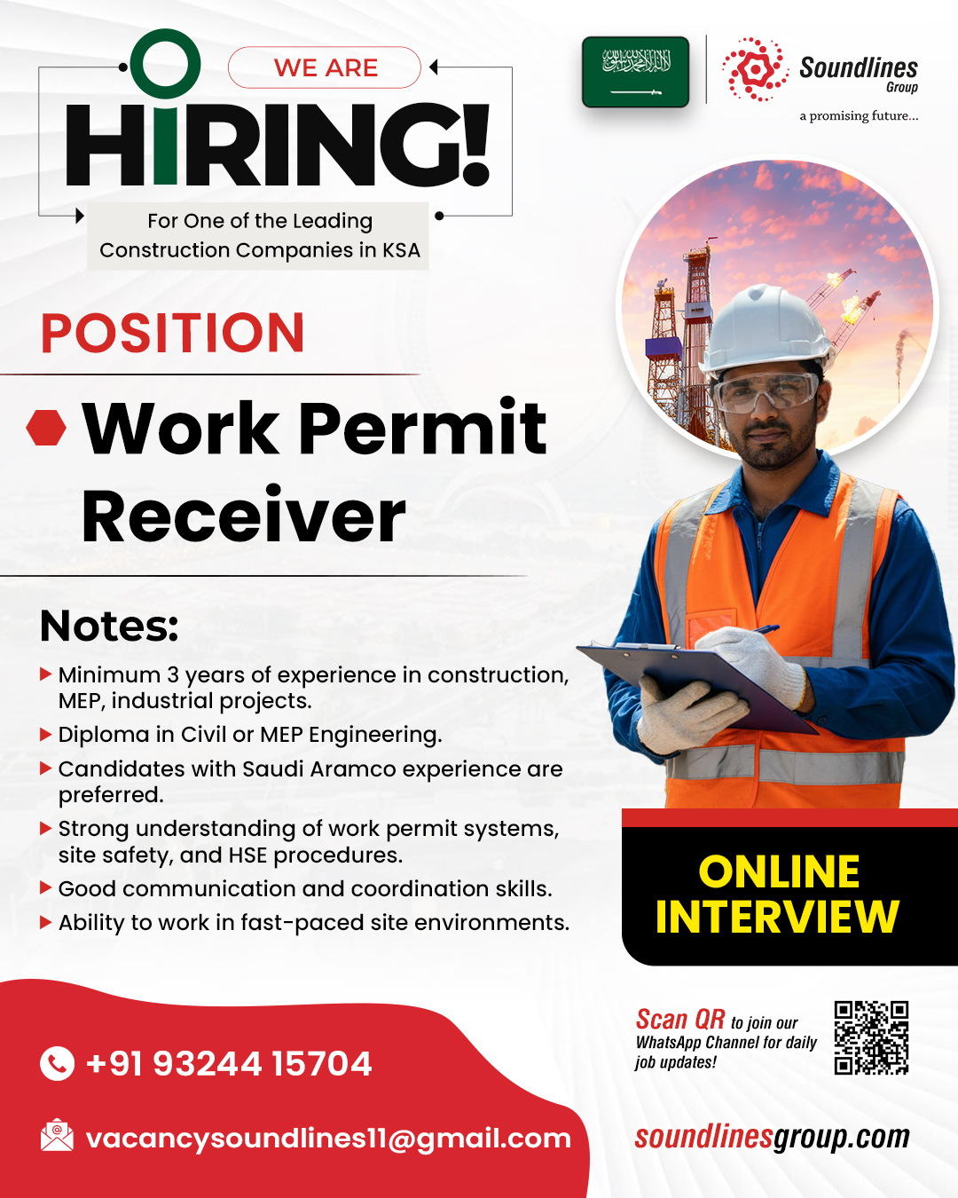 Urgent Hiring for Saudi Arabia