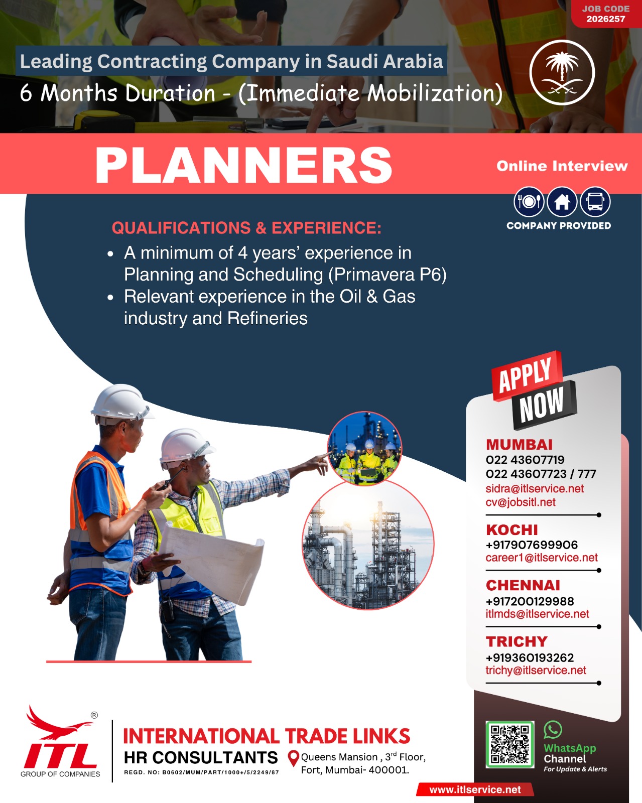 Urgent Hiring for Saudi Arabia