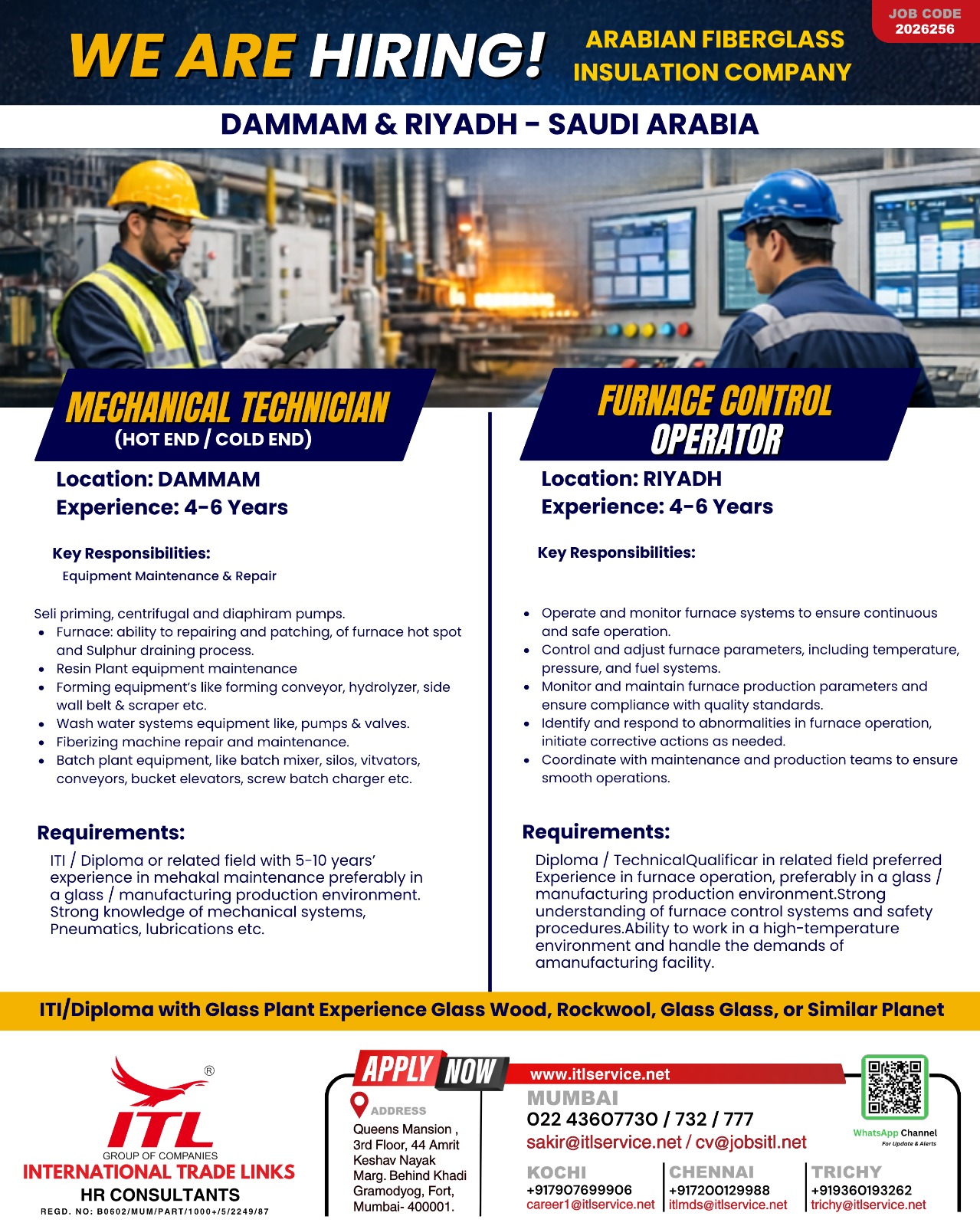 Urgent Hiring for Saudi Arabia