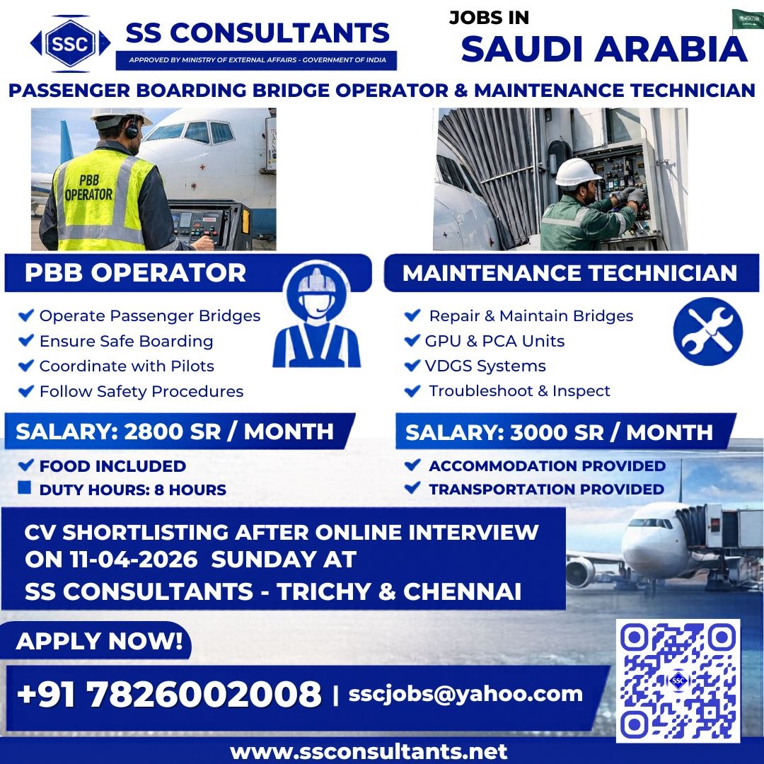 Urgent Hiring for Saudi Arabia