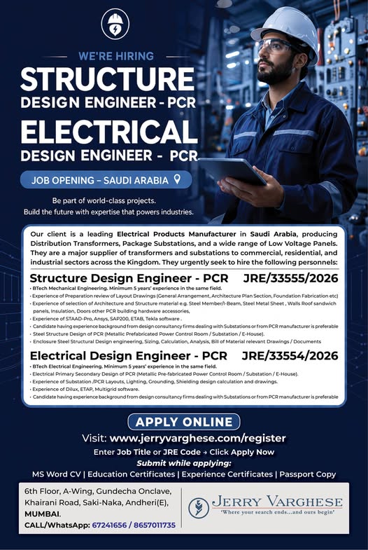 Urgent Hiring for Saudi Arabia