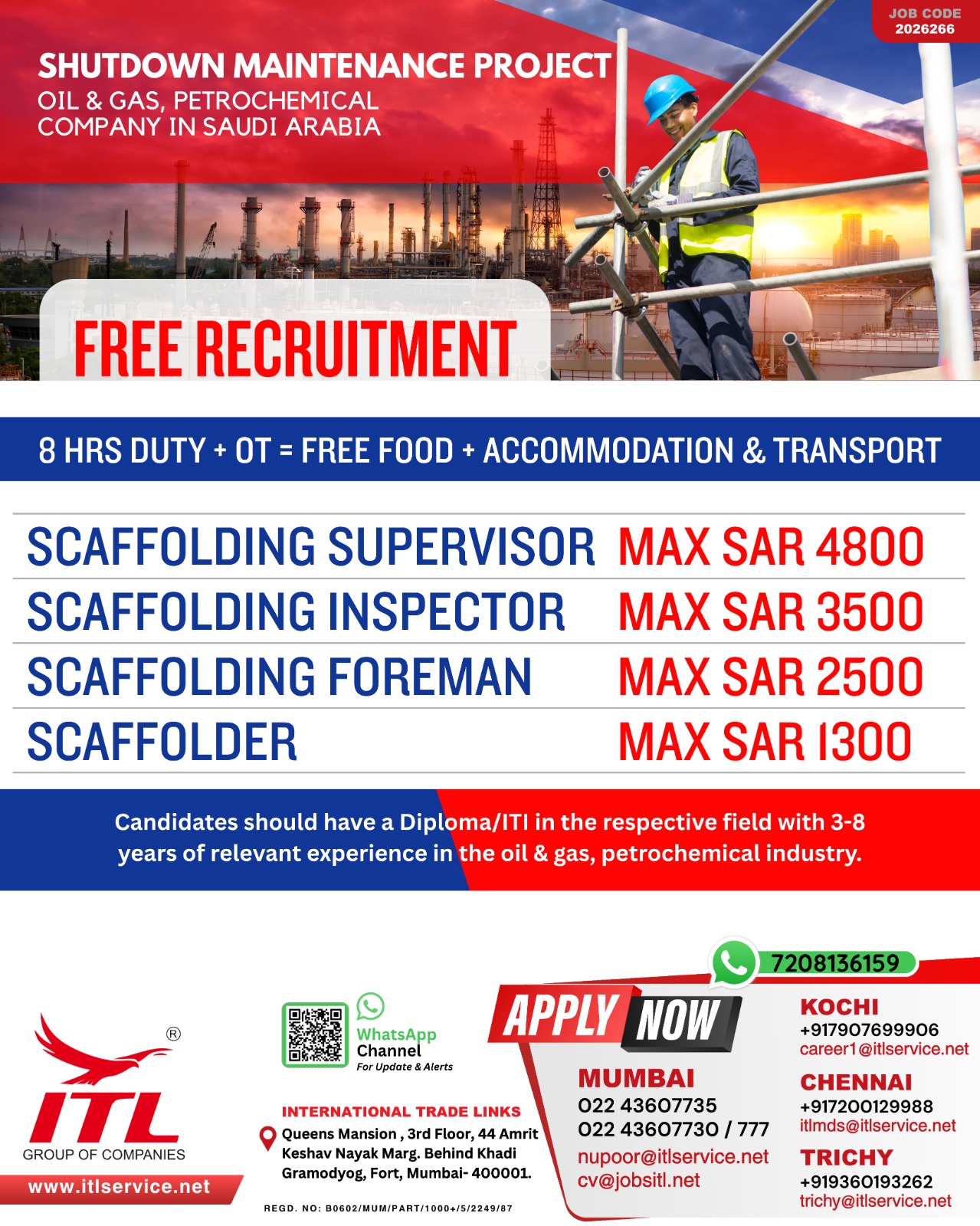 Urgent Hiring for Saudi Arabia