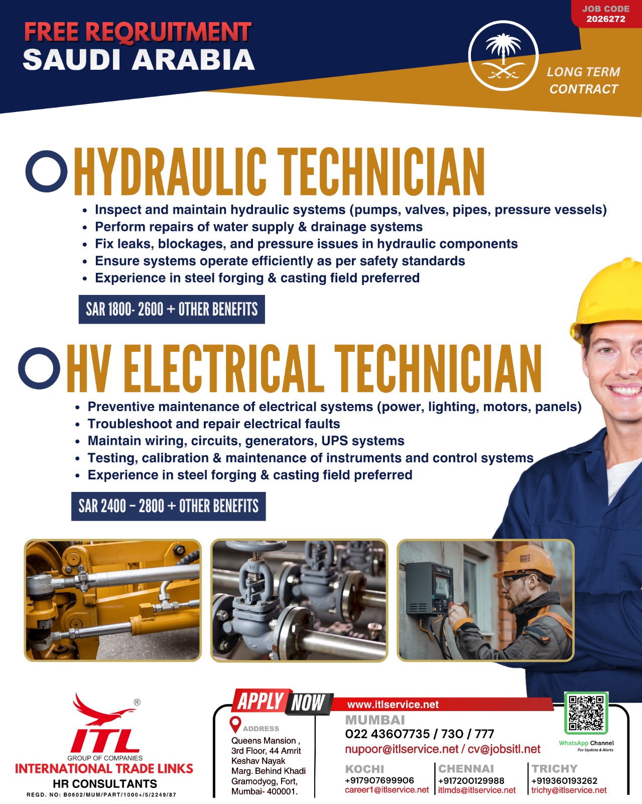 Urgent Hiring for Saudi Arabia