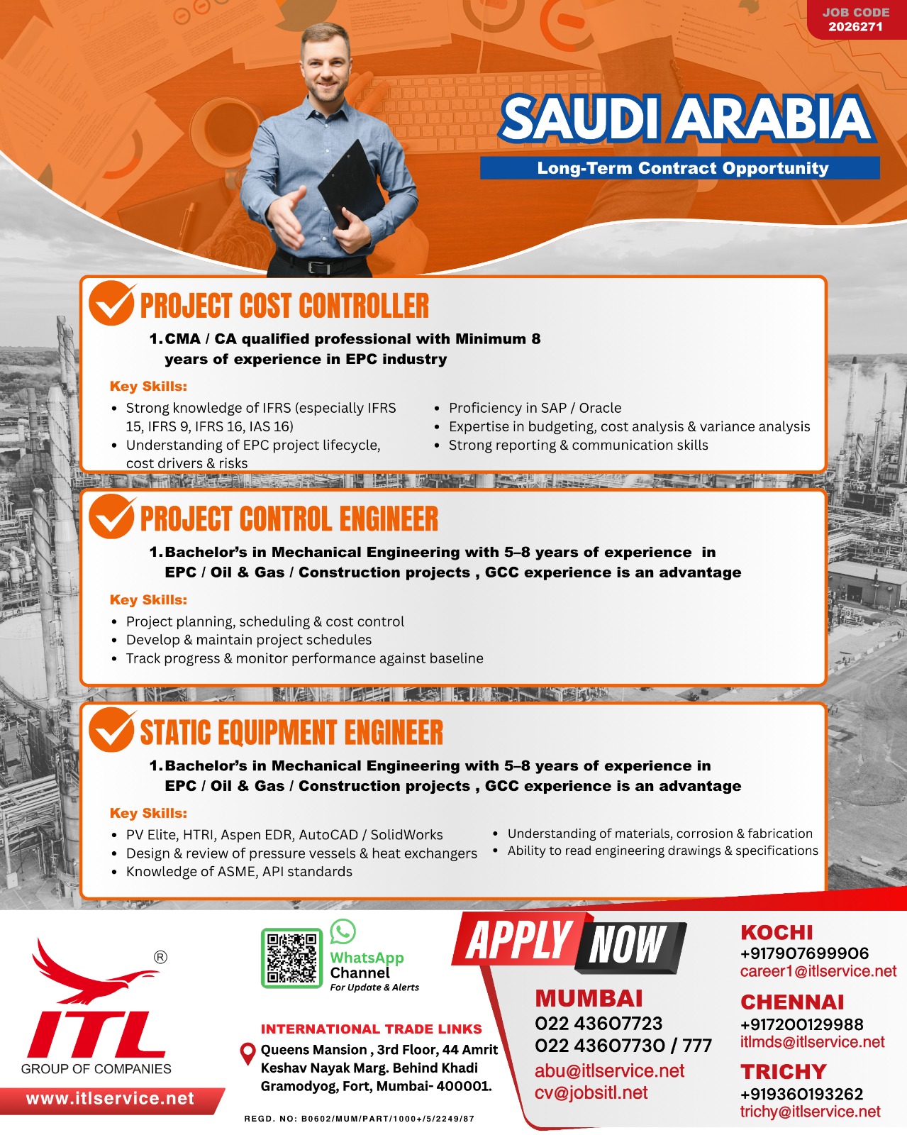 Urgent Hiring for Saudi Arabia
