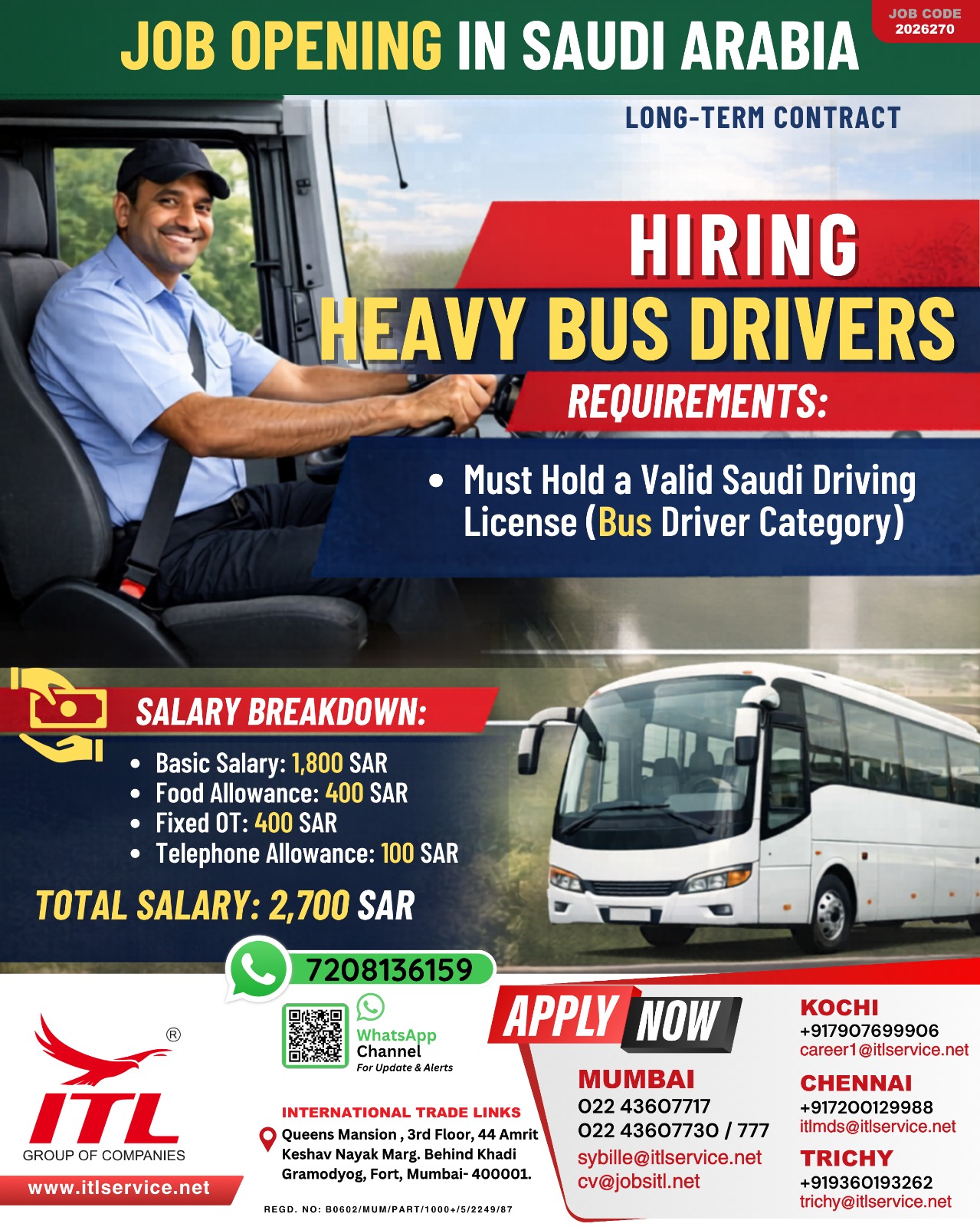 Urgent Hiring for Saudi Arabia