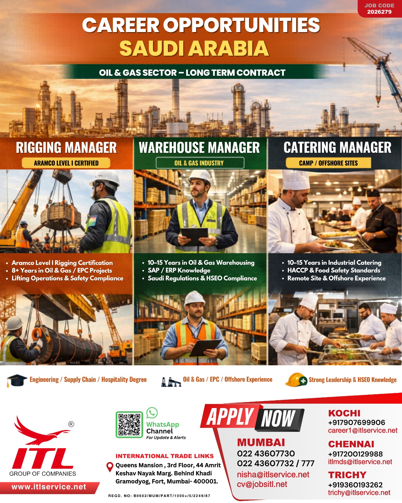 Urgent Hiring for Saudi Arabia