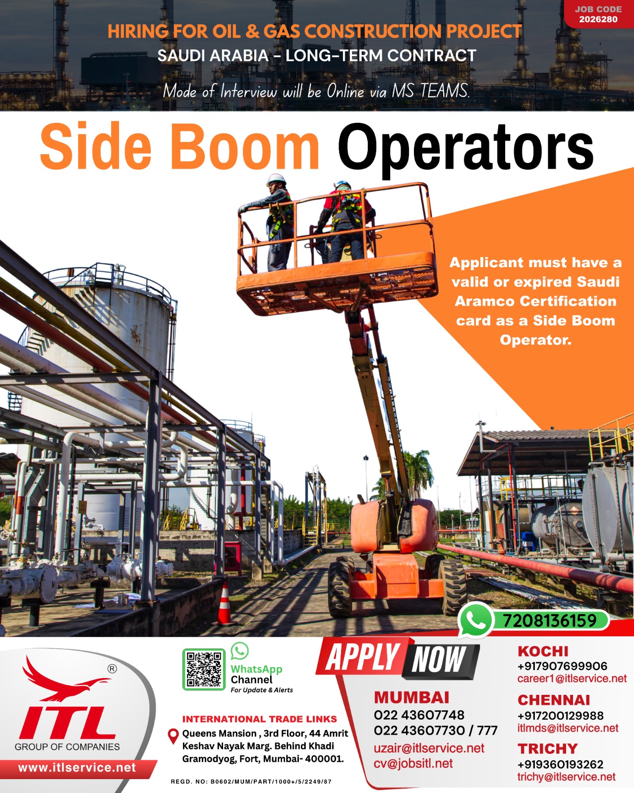 Urgent Hiring for Saudi Arabia