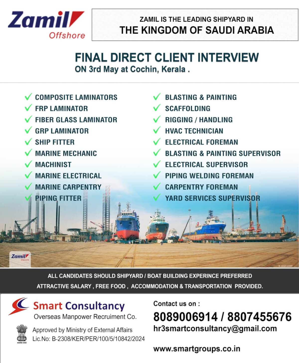 Urgent Hiring for Saudi Arabia