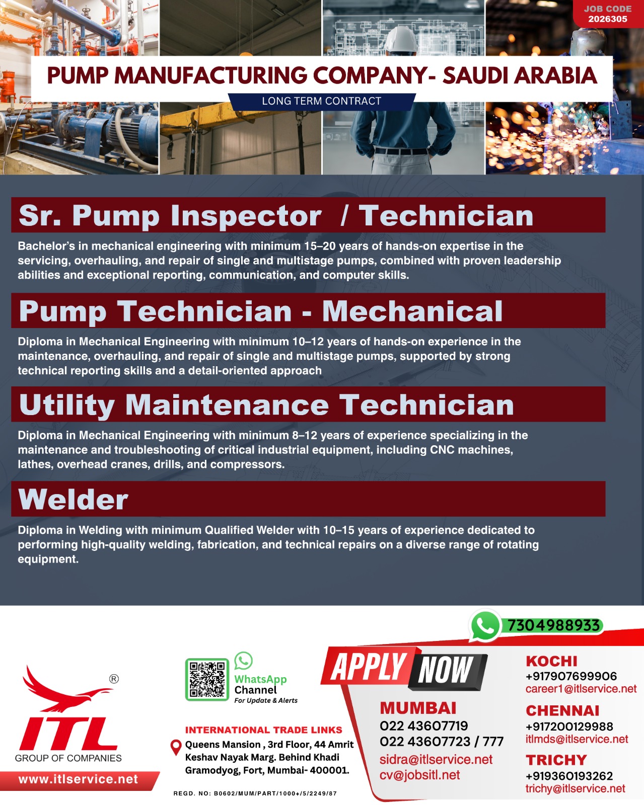 Urgent Hiring for Saudi Arabia