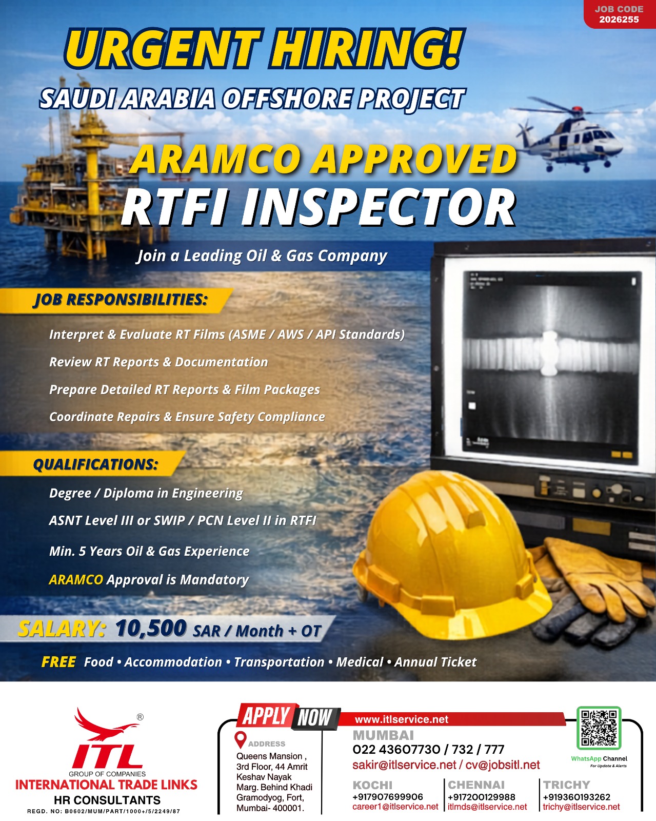 Urgent Hiring for Saudi Aramco