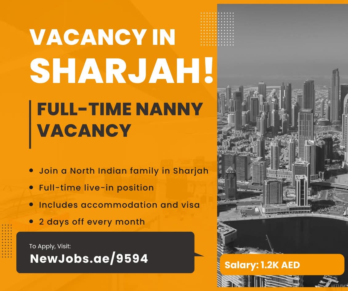 Urgent Hiring for Sharjah