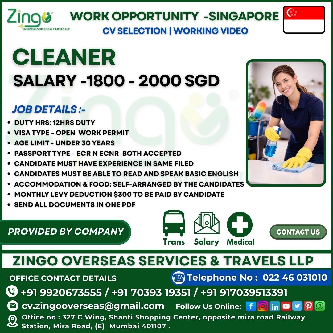 Urgent Hiring for Singapore