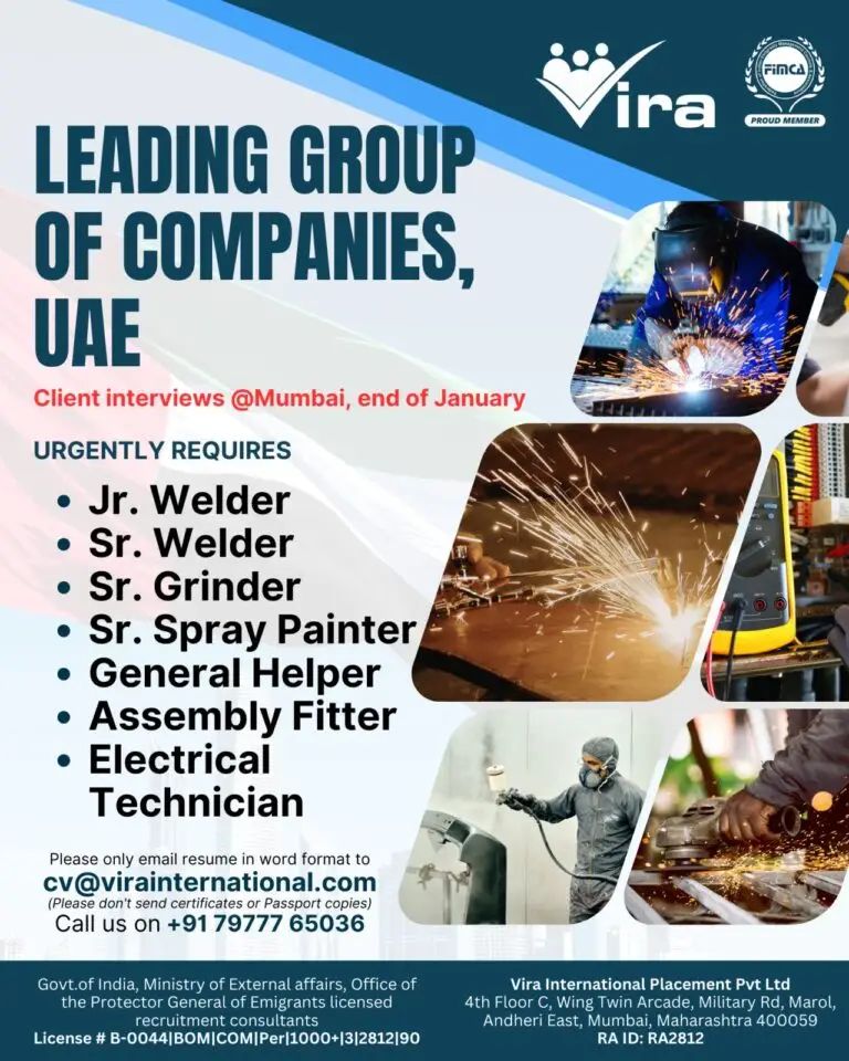 Urgent Hiring for UAE