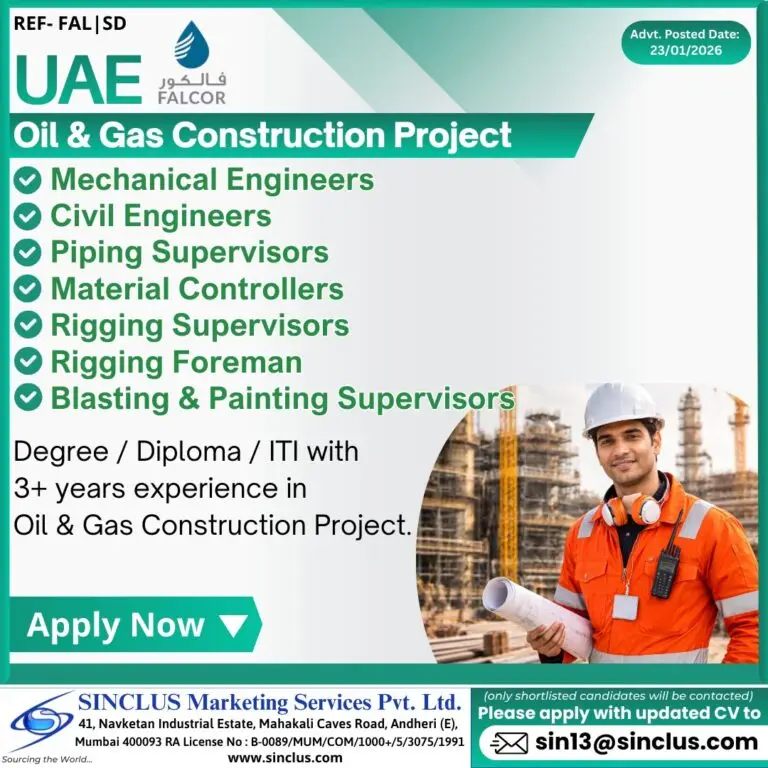 Urgent Hiring for UAE