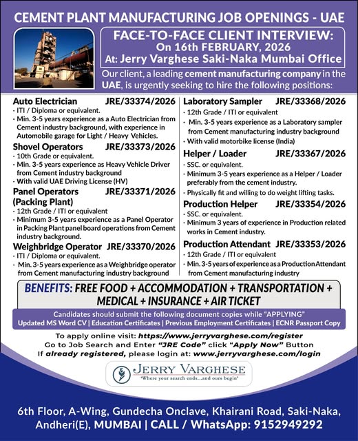 Urgent Hiring for UAE