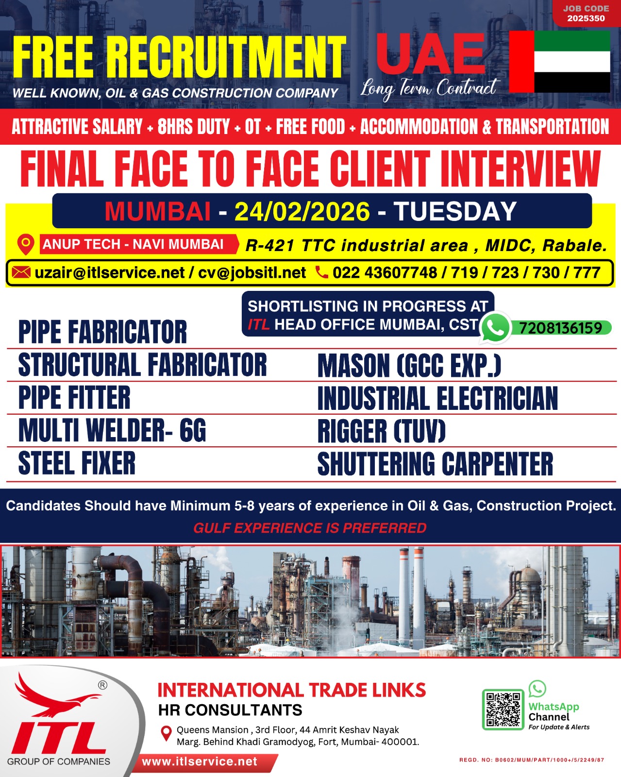 Urgent Hiring for UAE