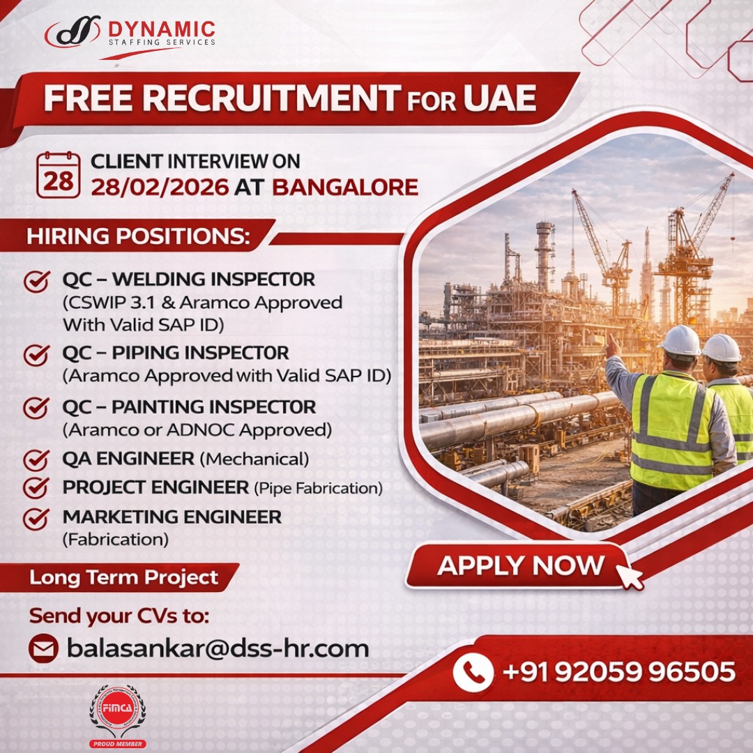 Urgent Hiring for UAE