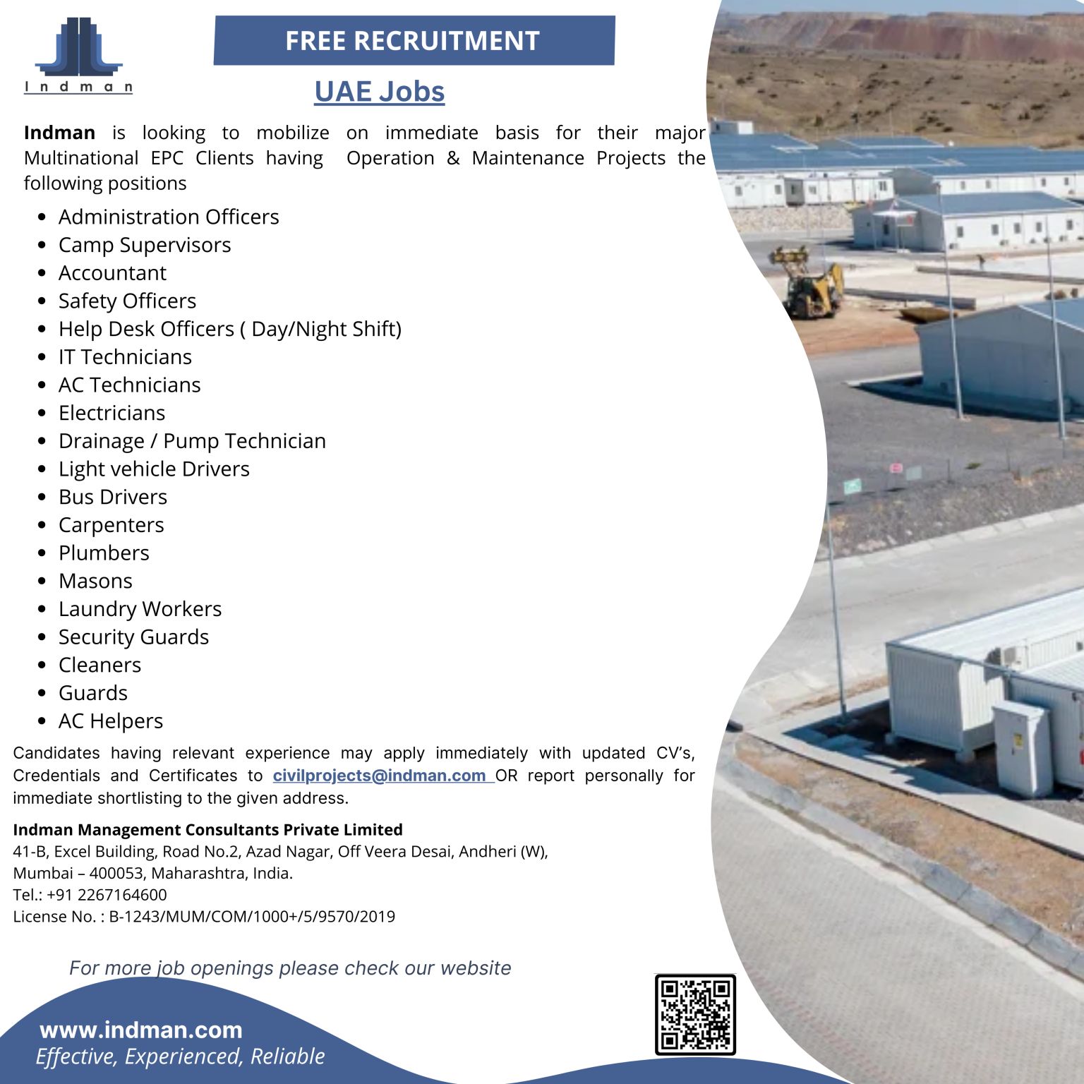 Urgent Hiring for UAE