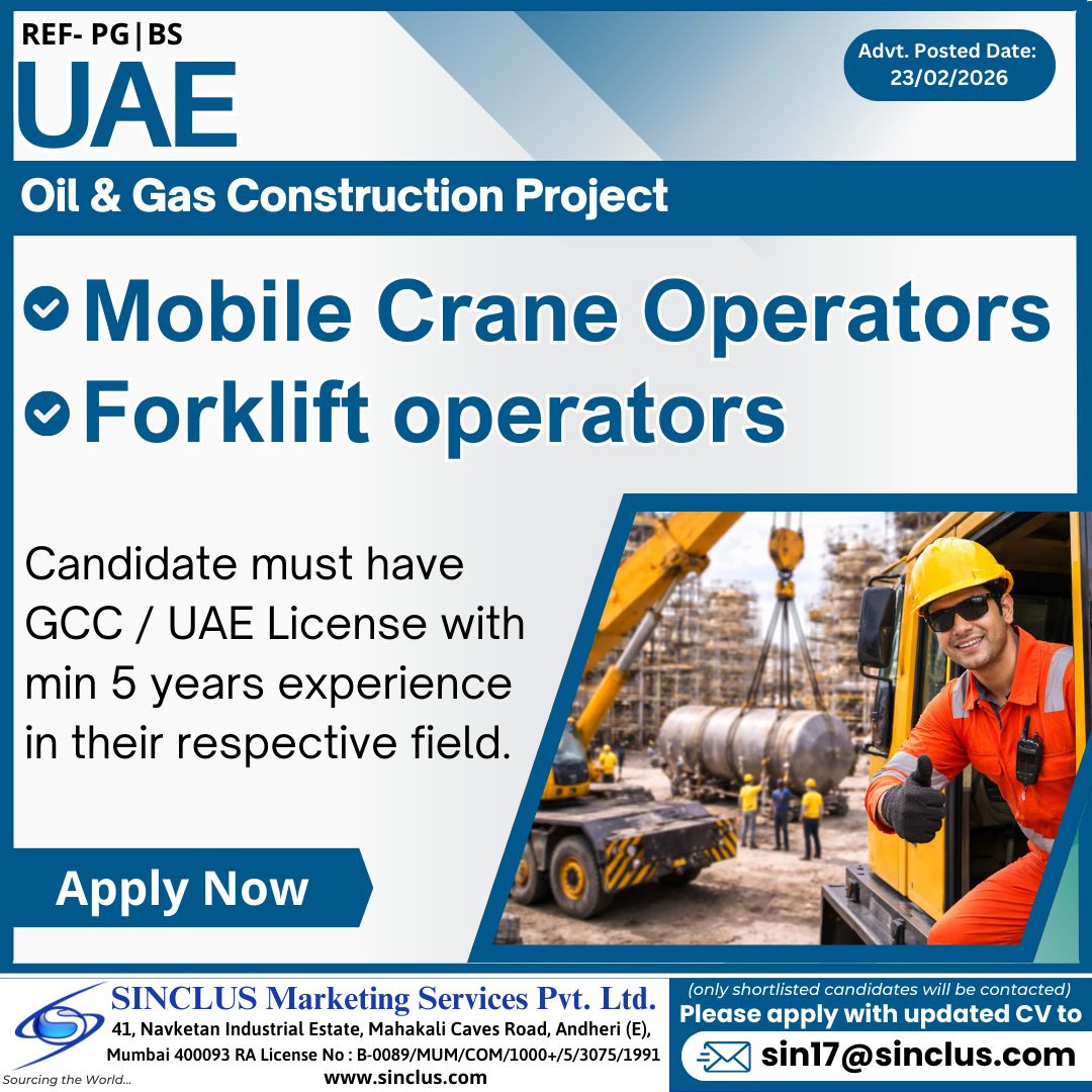 Urgent Hiring for UAE