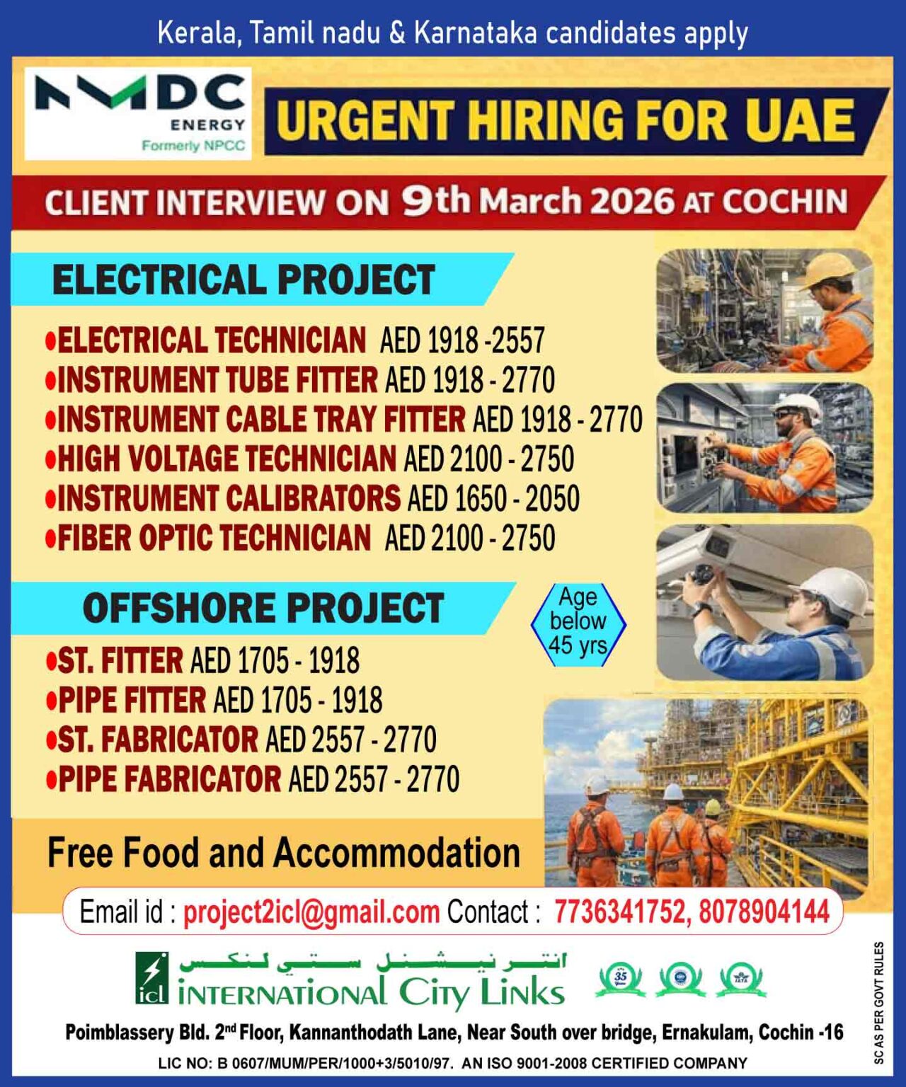 Urgent Hiring for UAE