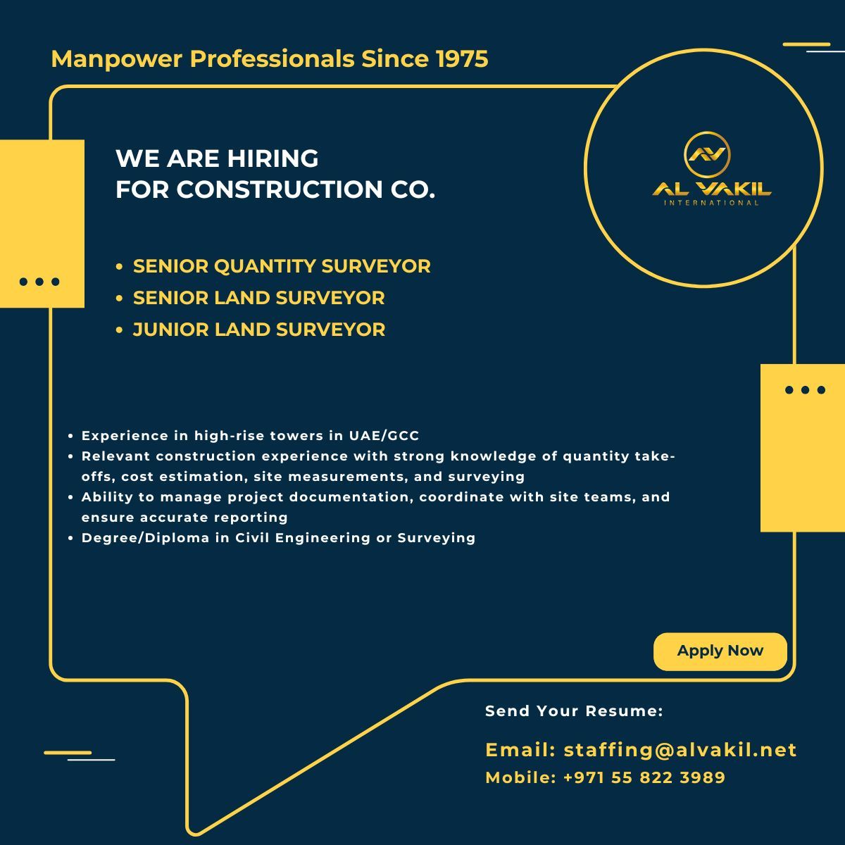 Urgent Hiring for UAE