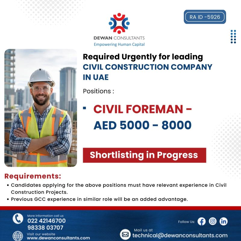Urgent Hiring for UAE