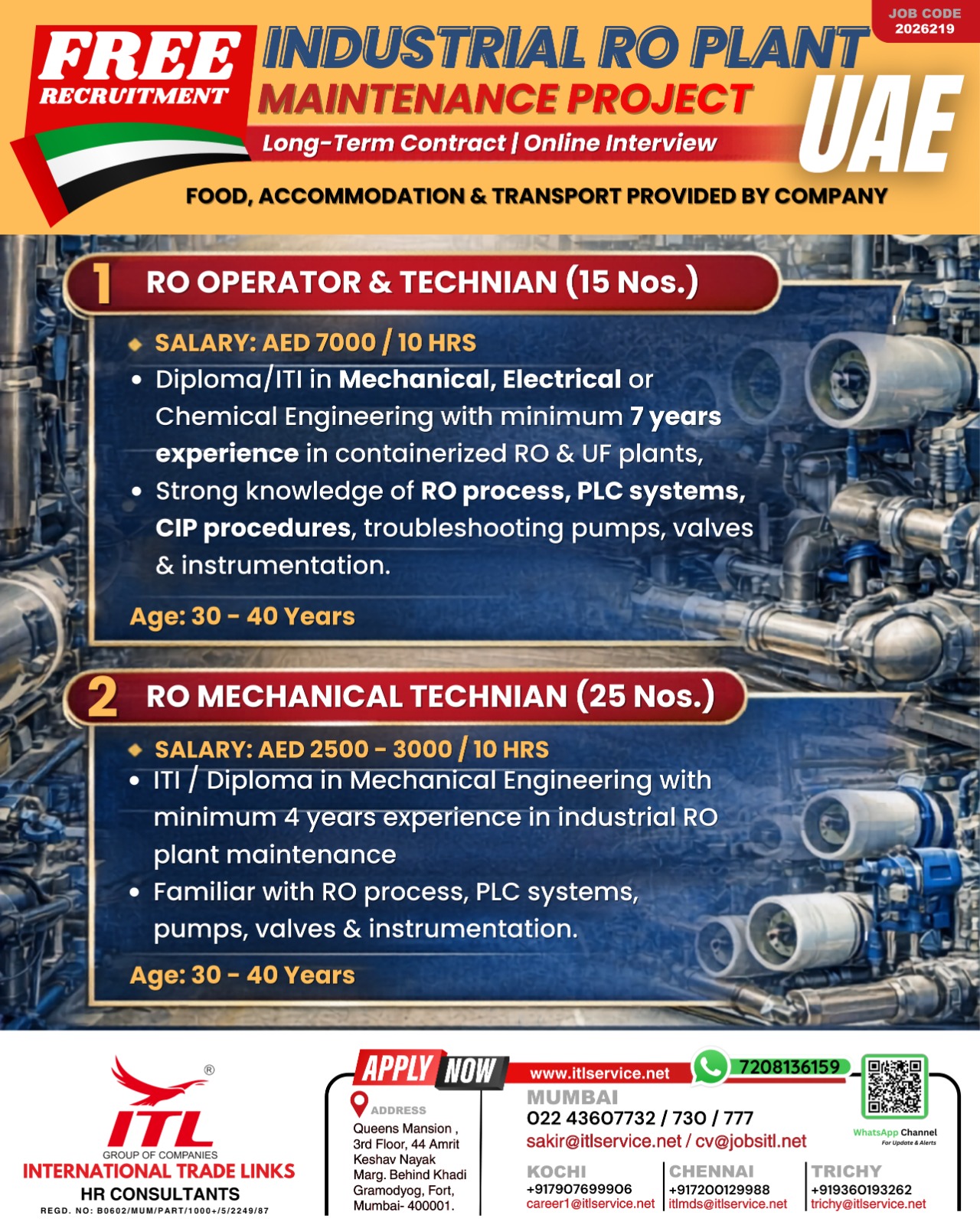 Urgent Hiring for UAE