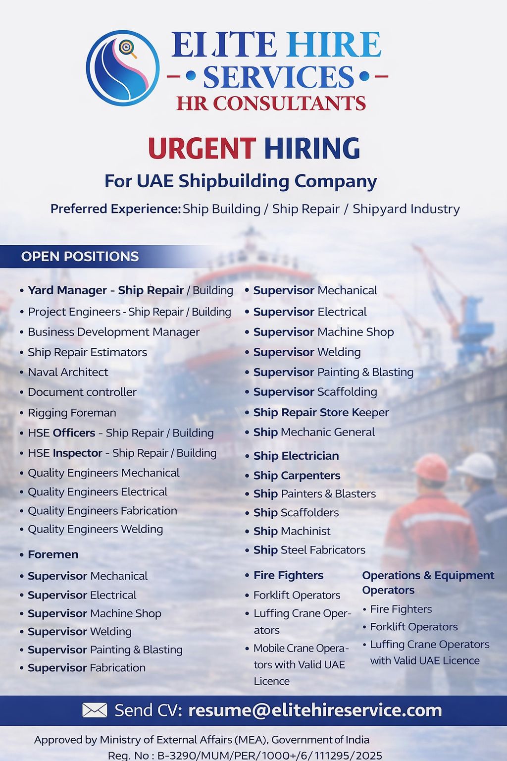 Urgent Hiring for UAE