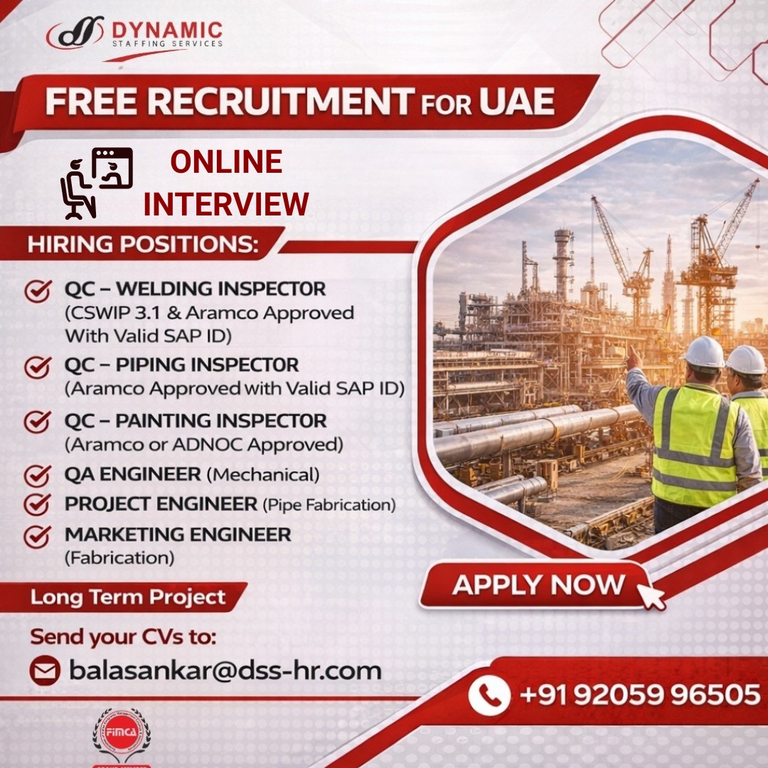 Urgent Hiring for UAE