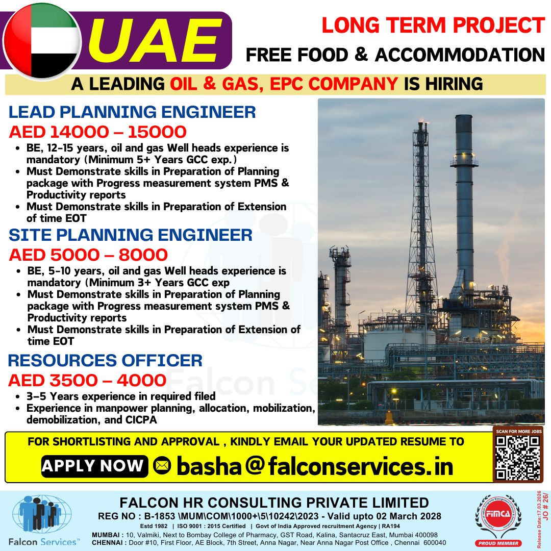 Urgent Hiring for UAE