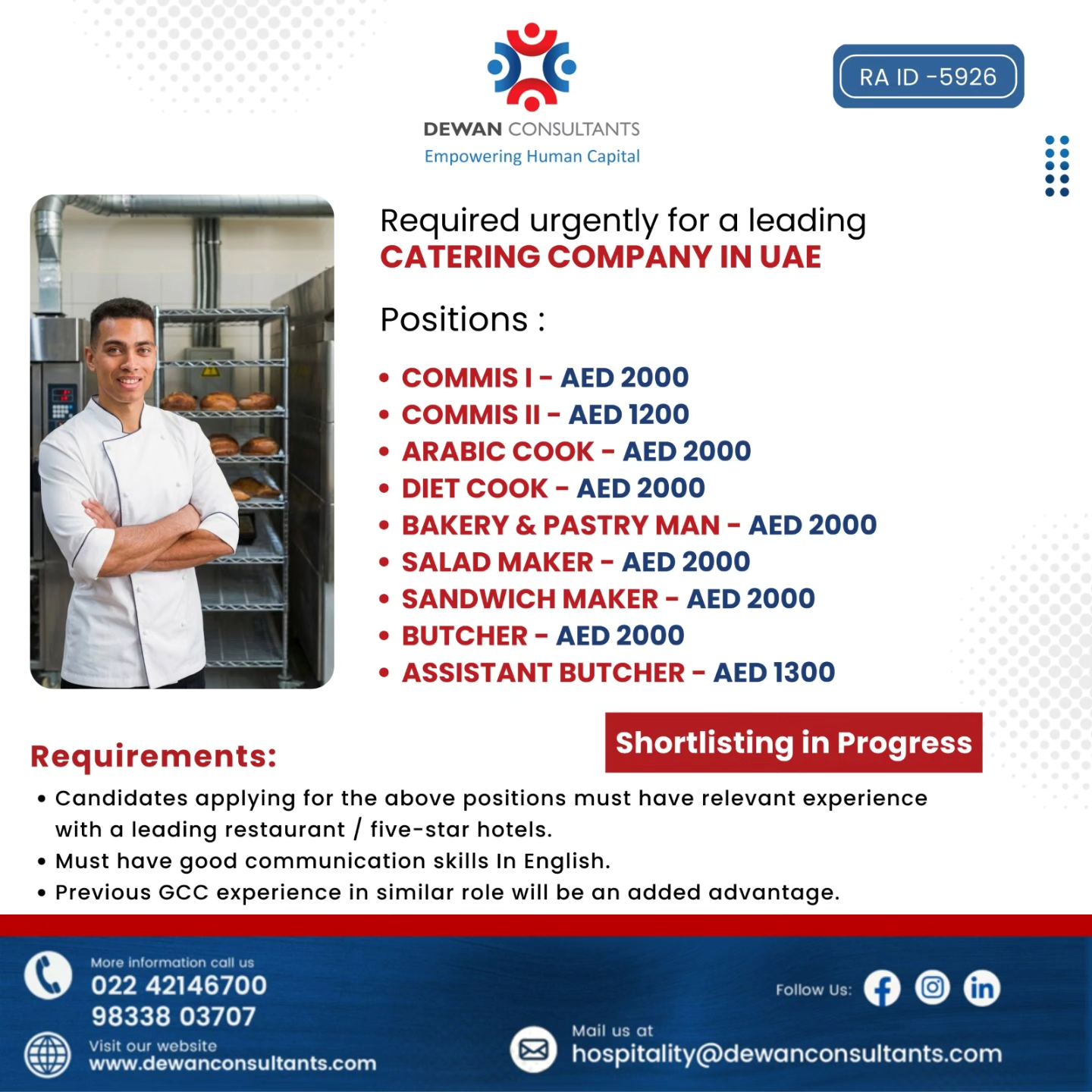 Urgent Hiring for UAE