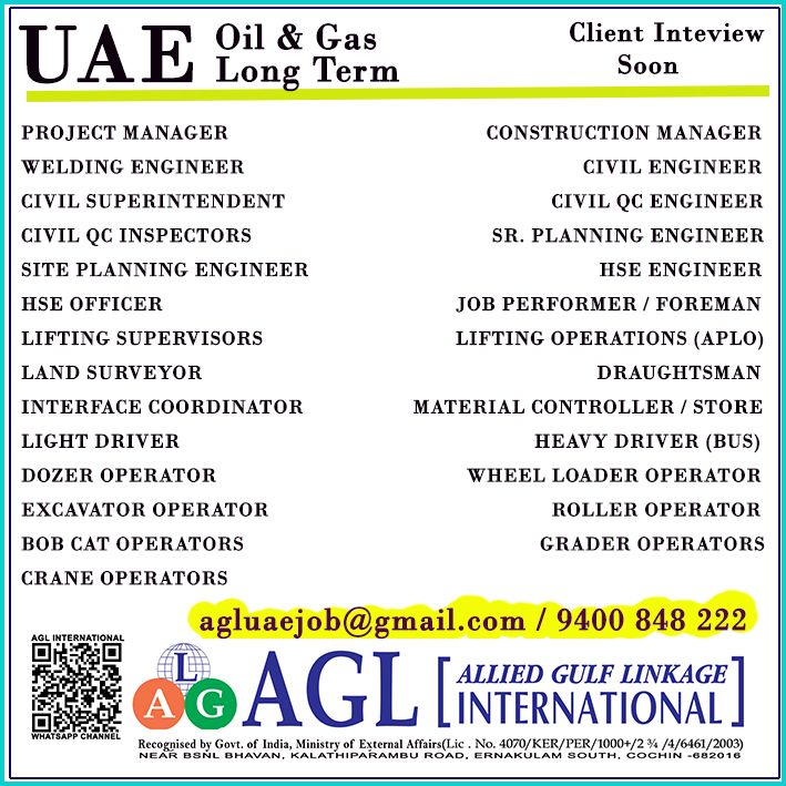 Urgent Hiring for UAE