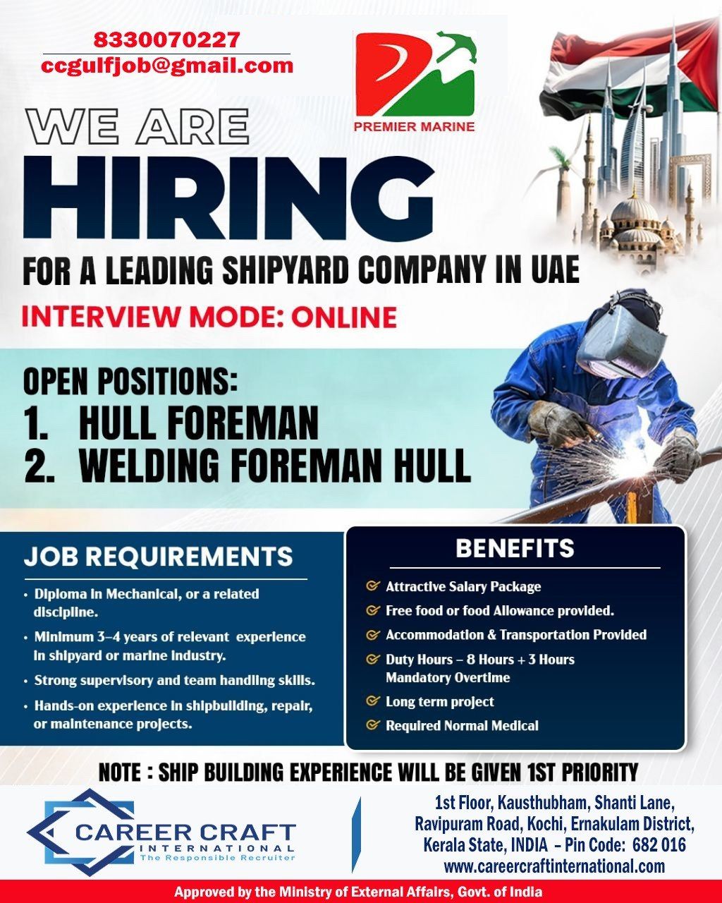 Urgent Hiring for UAE
