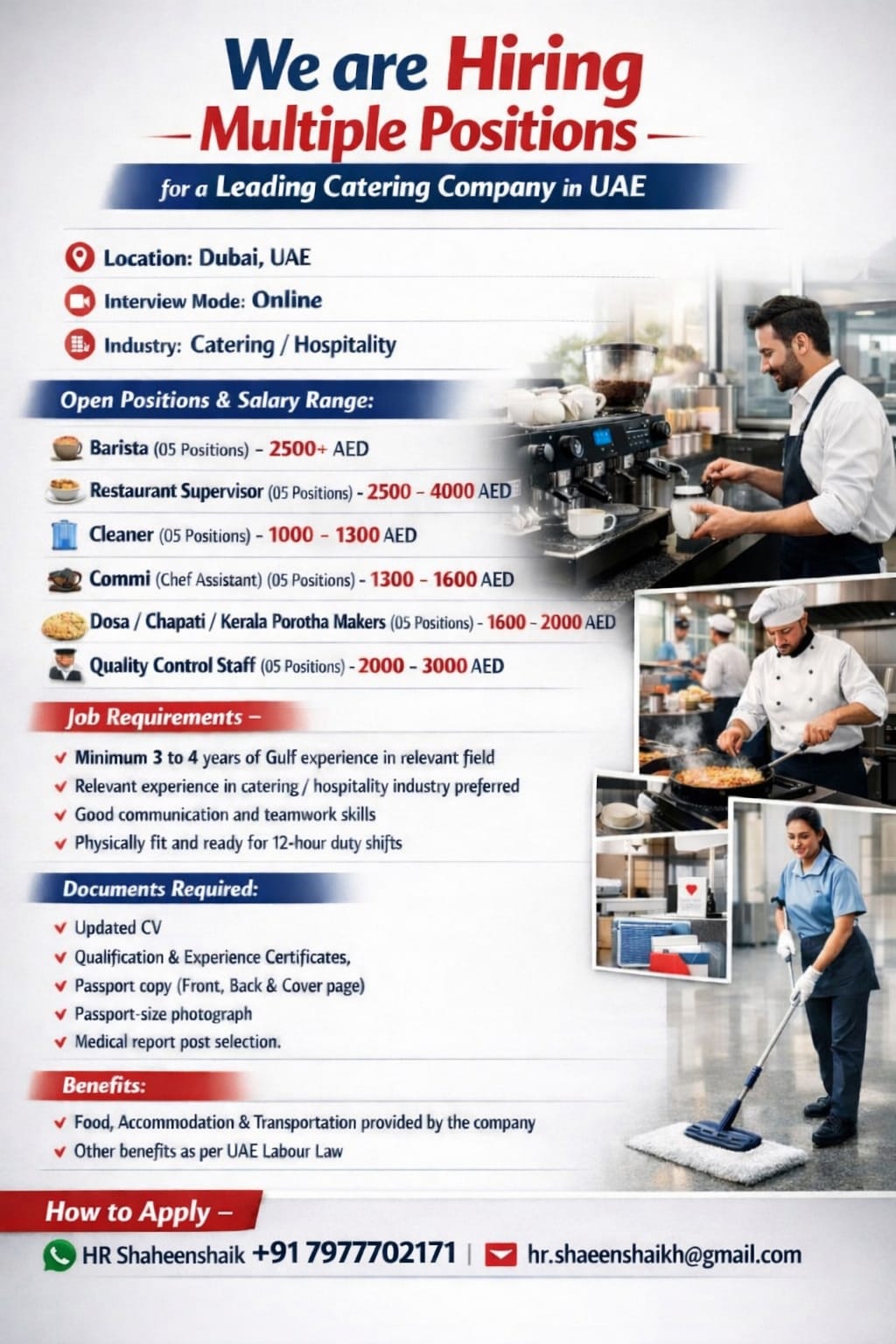 Urgent Hiring for UAE