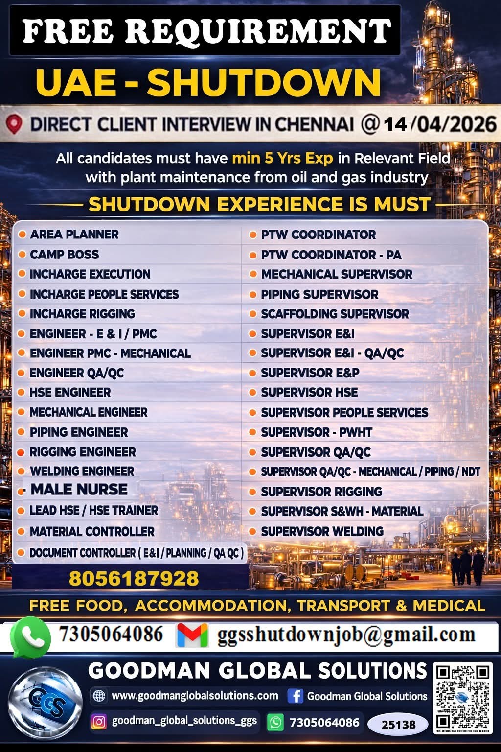 Urgent Hiring for UAE