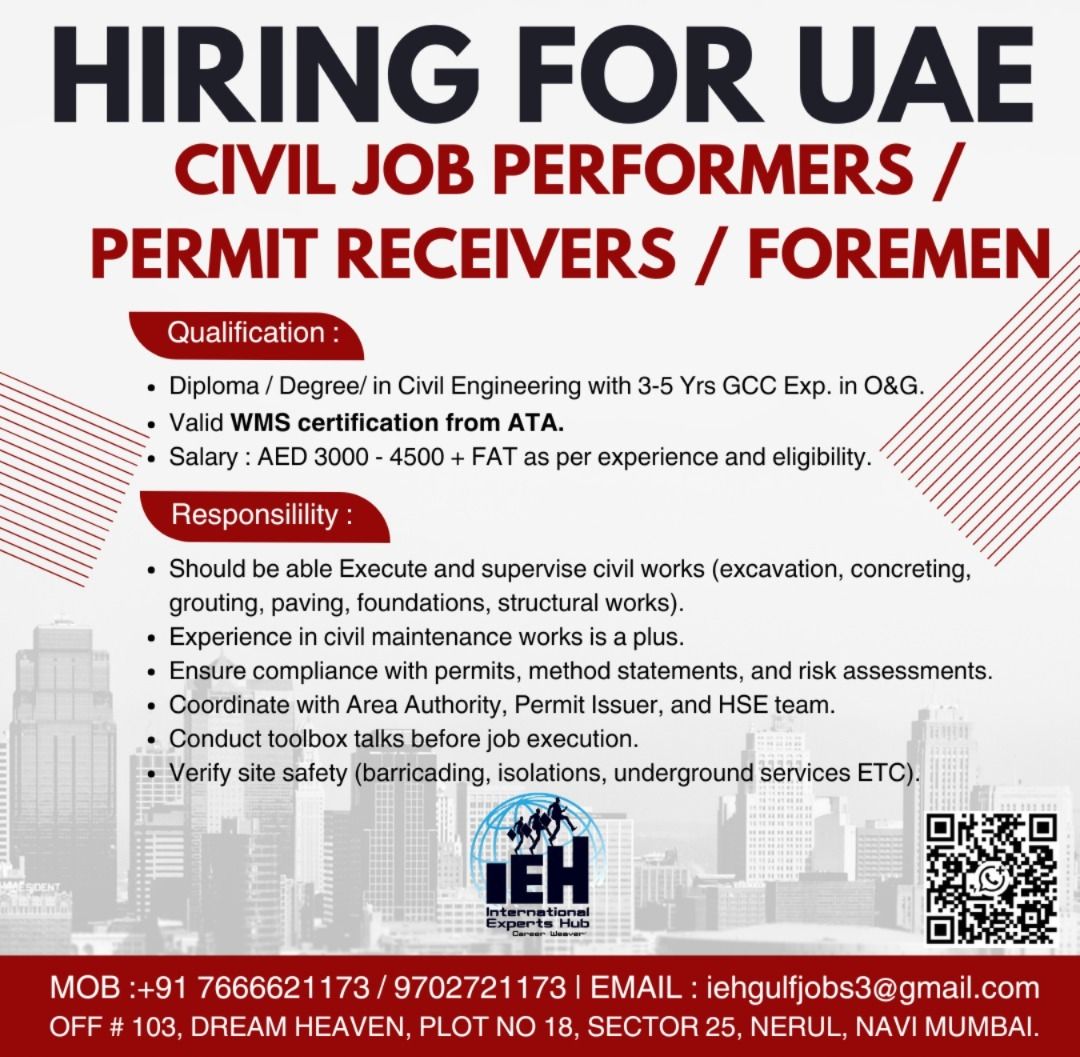 Urgent Hiring for UAE