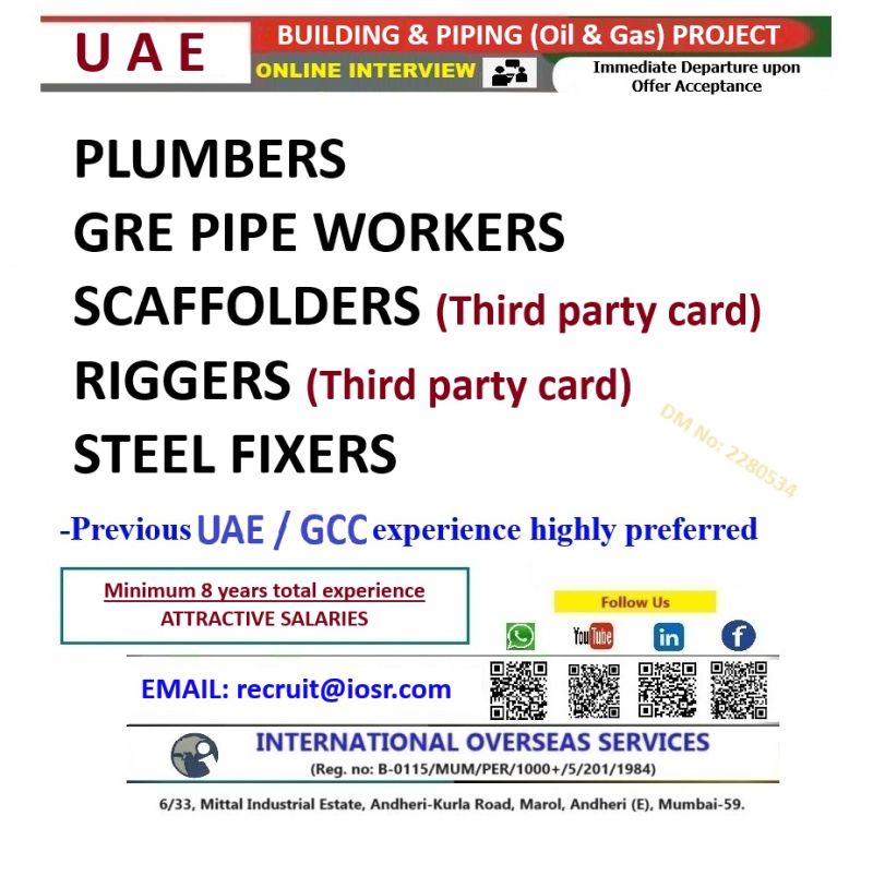 Urgent Hiring for UAE