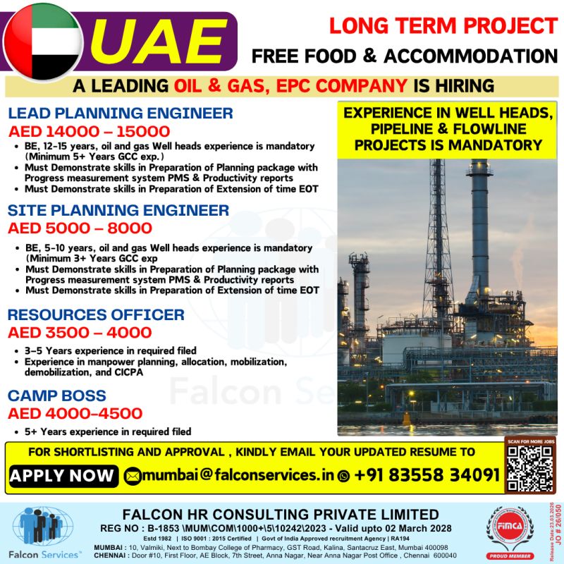 Urgent Hiring for UAE