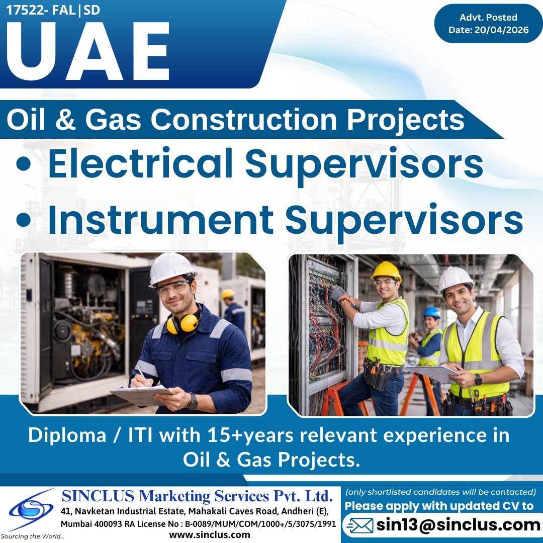 Urgent Hiring for UAE