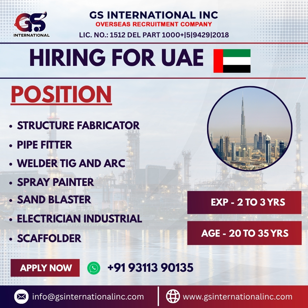 Urgent Hiring for UAE