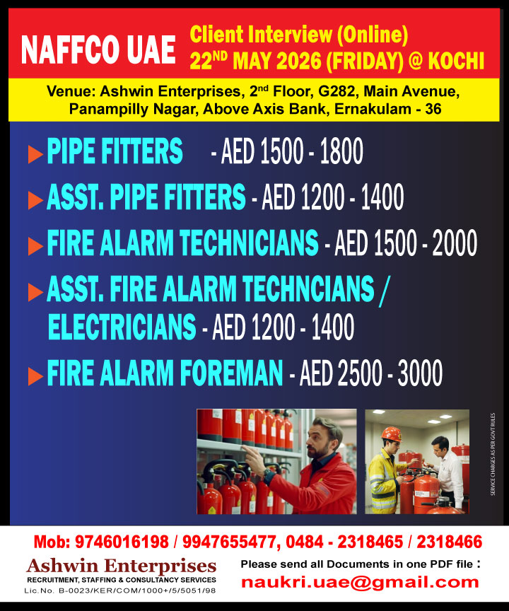 Urgent Hiring for UAE