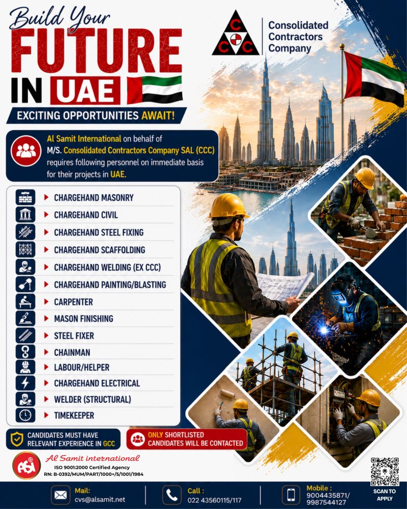 Urgent Hiring for UAE
