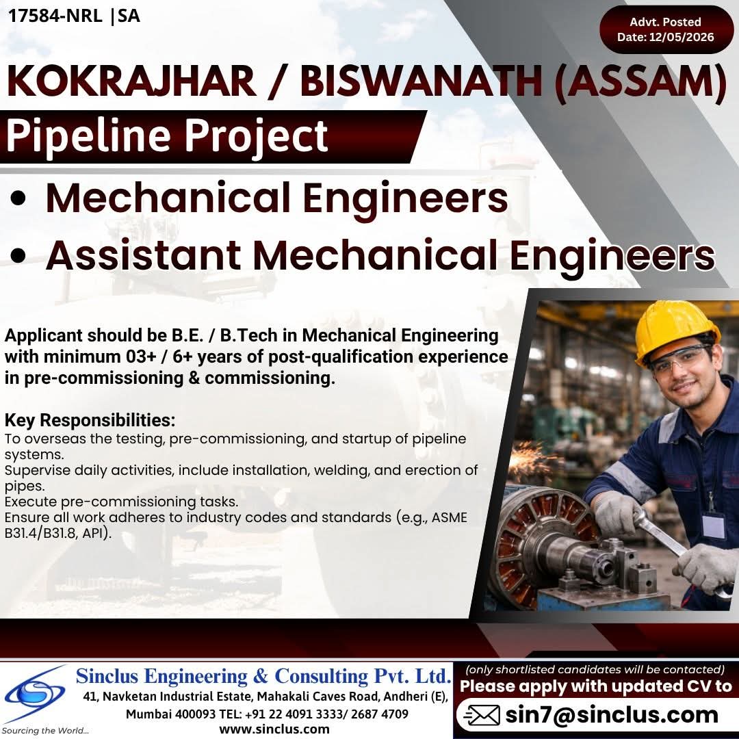 Urgent Hiring in Kokrajhar/ Biswanath