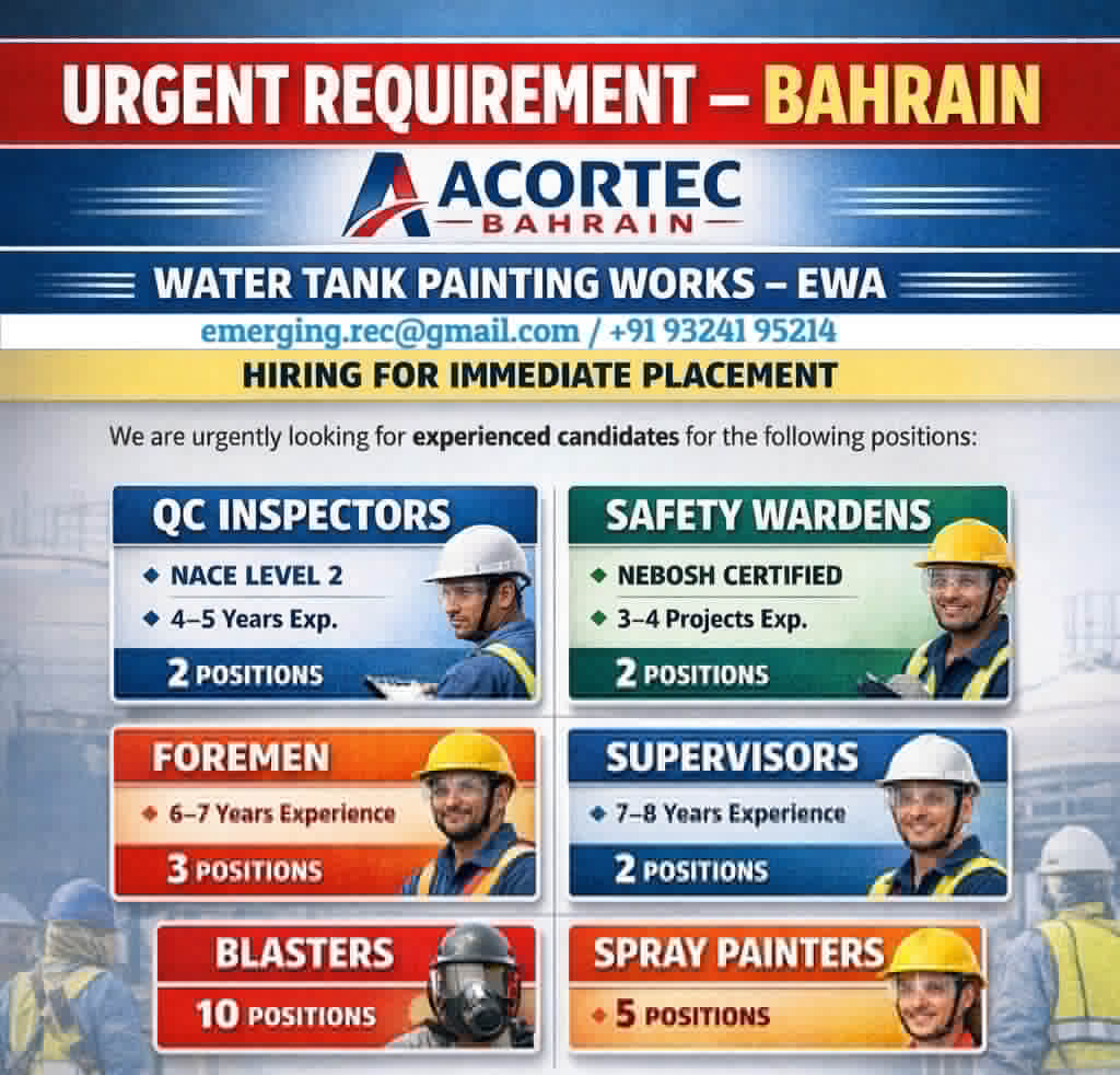 Urgent Requirement For Bahrain