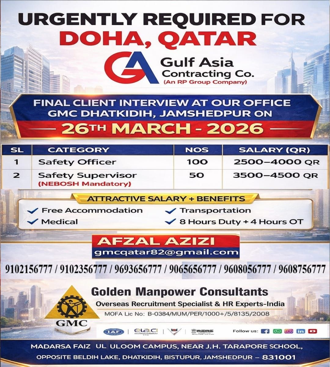 Urgent Requirement For Doha